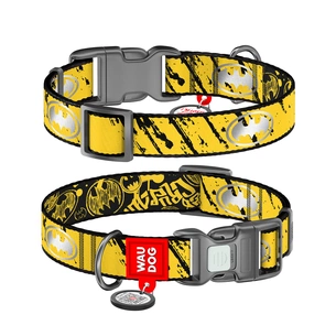 Нашийник для тварин WAUDOG Nylon з QR паспорто "Тінь Бетмена", світловідбивний XL (283-1081) зображення 1
