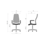 Офісне крісло Аклас Ронін CH TILT Сірий (Wax PU 425 сірий) (00144289) - зменшене зображення 6