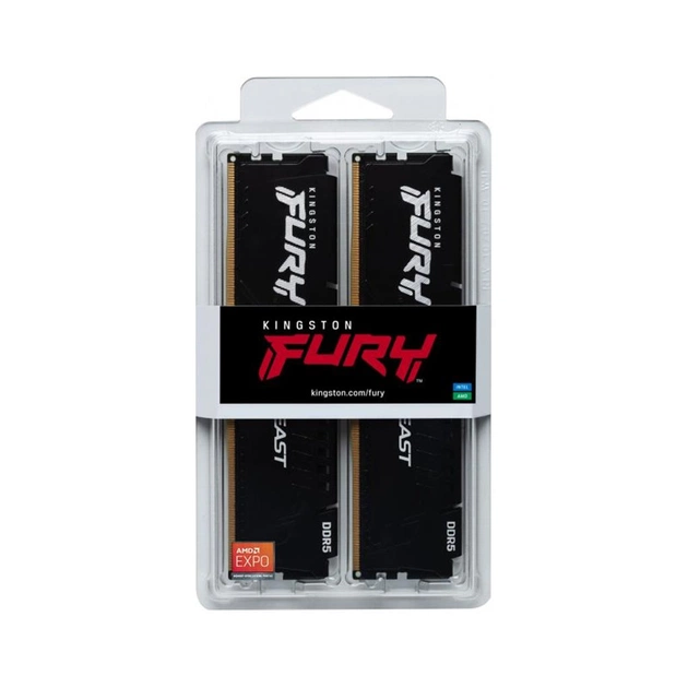 Модуль пам'яті для комп'ютера DDR5 64GB (2x32GB) 5600 MHz Fury Beast Black Kingston Fury (ex.HyperX) (KF556C36BBE2K2-64) - picture 6