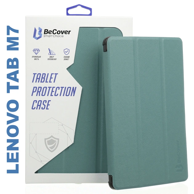 Чохол до планшета BeCover Smart Case Lenovo Tab M7 TB-7305 / M7 (3rd gen) TB-7306 Dark Green (705975) - изображение 1