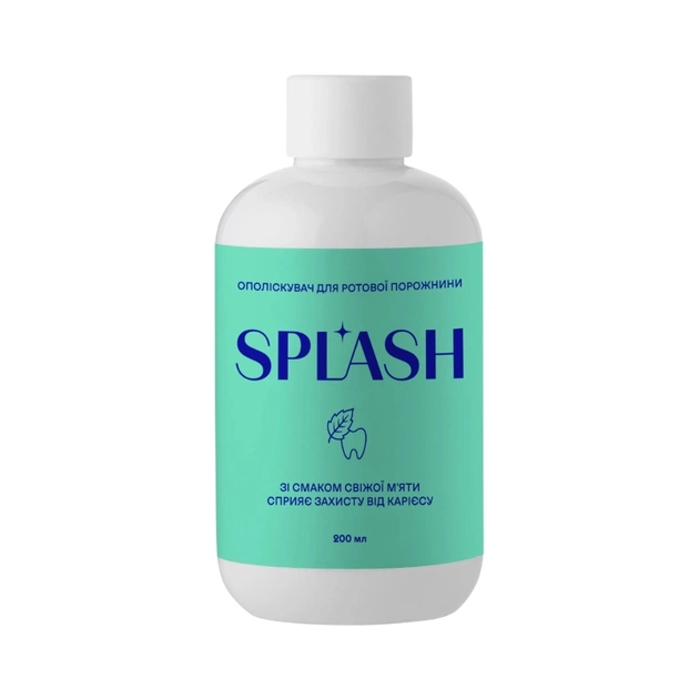 Ополіскувач для порожнини рота Splash Зі смаком свіжої м'яти 200 мл (4820266831660) - picture 1