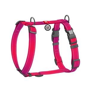 Шлея для собак WAUDOG Nylon Mono H-подібна з QR паспортом, світловідбивна, S рожева (54567) зображення 1