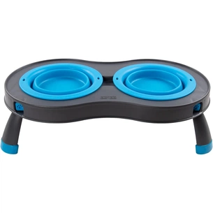 Посуд для собак Dexas Миска подвійна на складній підставці 240 мл блакита (0084297308995) picture 1