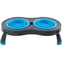Посуд для собак Dexas Миска подвійна на складній підставці 240 мл блакита (0084297308995) - preview 1