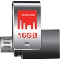 USB флеш накопичувач Strontium Flash 16GB Nitro Plus Silver OTG USB 3.0 (SR16GSLOTG1Z) - зменшене зображення 1