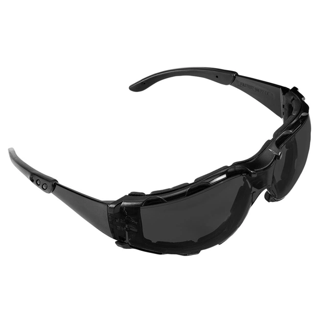 Защитные очки Neo Tools протиосколкові, клас захисту FT, резинові дужки, полікарбонат, темно сірий (97-522) - изображение 6