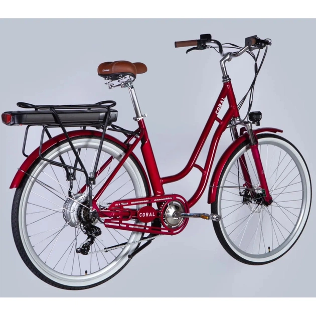 Електровелосипед Dorozhnik 28" eCORAL DD FR рама-19" 48B 17.5А*г 500Вт 2026 рубіновий (ELB-D-28-121) - picture 3