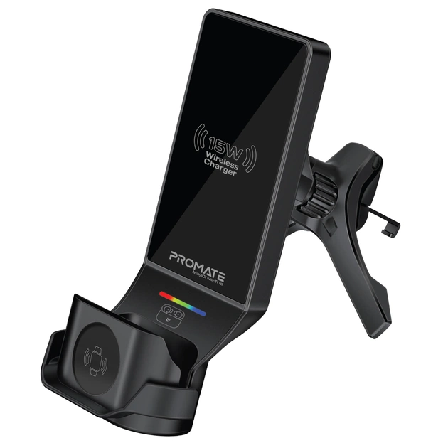 Беспроводное зарядное устройство Promate MagDrive-Trio MagSafe Black - изображение 1