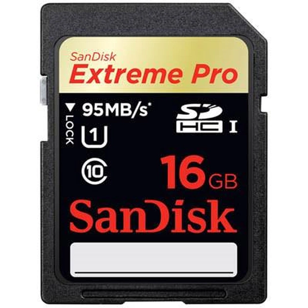 Карта пам'яті SanDisk 16Gb SDHC eXtremePro UHS-I сlass 10 (SDSDXPA-016G-X46) - изображение 1