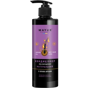Кондиціонер для волосся Mayur Натуральний Від випадіння З олією аргани 500 мл (4820230953589) зображення 1