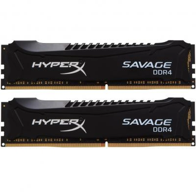 Модуль пам'яті для комп'ютера DDR4 16GB (2x8GB) 2666 MHz HyperX Savage Black Kingston Fury (ex.HyperX) (HX426C13SB2K2/16) - изображение 1