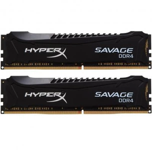 Модуль пам'яті для комп'ютера DDR4 16GB (2x8GB) 2666 MHz HyperX Savage Black Kingston Fury (ex.HyperX) (HX426C13SB2K2/16) зображення 1