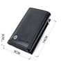 Гаманець ST Leather Три складення з натуральної шкіри Чорний (22707) - зменшене зображення 3