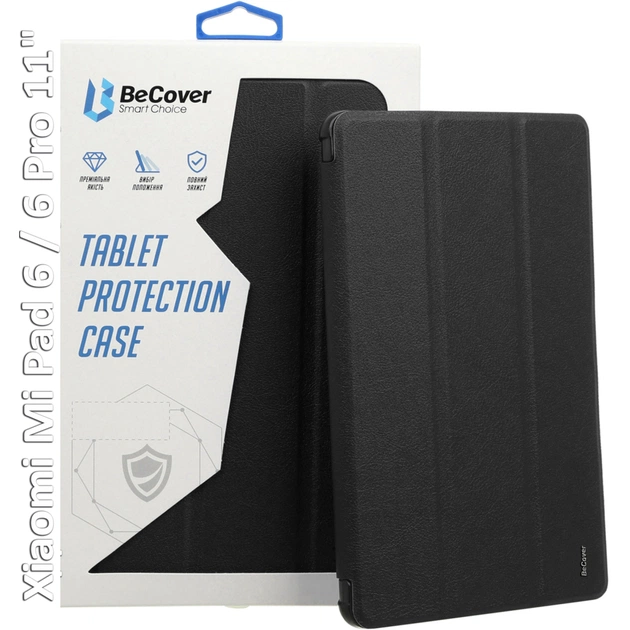 Чохол до планшета BeCover Tri Fold Soft TPU Silicone Xiaomi Mi Pad 6 / 6 Pro 11" Black (709669) - изображение 1