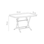 Стіл садовий Irak Plastik складаний 70х115 см білий (4598) - зменшене зображення 3