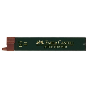 Грифель для механічного олівця Faber-Castell Super-Polymer Н (діаметр 0,5 мм), 12 штук у пеналі (16805) зображення 1