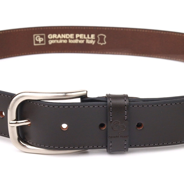 Ремінь Grande Pelle З натуральної шкіри Коричневий (21460) - зображення 6