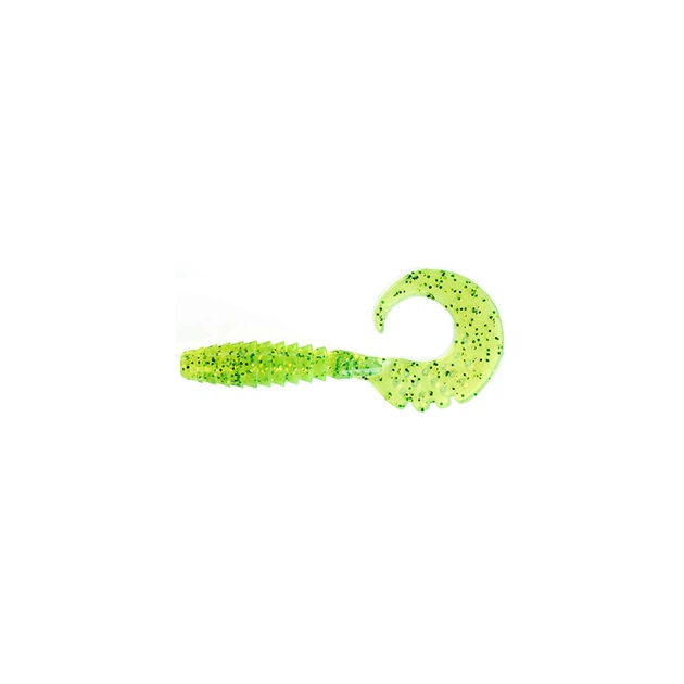Силікон рибальський FishUP Fancy Grub 2.5" 026 - Flo Chartreuse/Green (10шт/уп) (1864.01.22) - зображення 1
