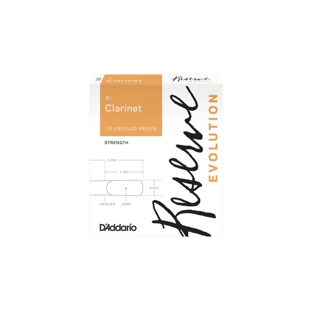 Тростина для кларнета D'Addario Reserve Evolution Bb Clarinet #3.5+ - 10 Pack (DCE10355) - picture 1