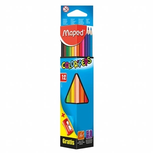 Олівці кольорові Maped Color Peps Classic 12 кольорів + точилка (MP.183213) зображення 1