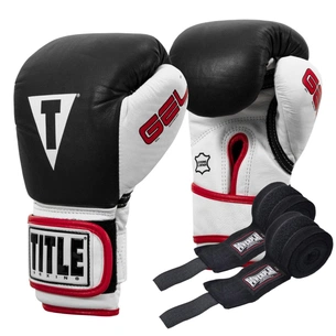 Боксерські рукавички Title Boxing Gel World Black M 12oz (GTWBG M BK) зображення 1