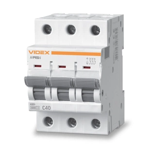 Автоматичний вимикач Videx RS6 RESIST 3п 40А 6кА С (VF-RS6-AV3C40) изображение 1