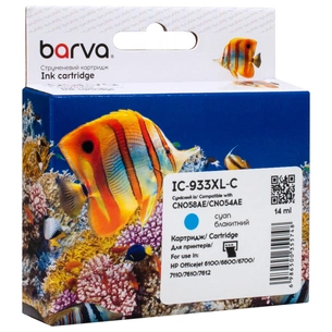 Картридж Barva HP 933XL (CN054AE/CN058AE) 920 c, Cyan (IC-933XL-C) зображення 1