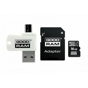Карта пам'яті Goodram 16Gb microSDHC class 10 UHS-I (M1A4-0160R12) зображення 1