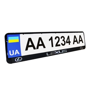 Рамка номерного знака CarLife пластик з об'ємними літерами LEXUS (2шт) (24-009) зображення 1