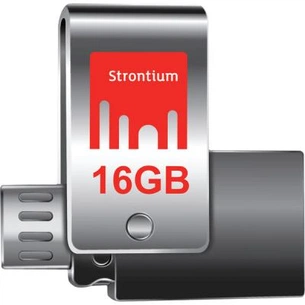USB флеш накопичувач Strontium Flash 16GB Nitro Plus Silver OTG USB 3.0 (SR16GSLOTG1Z) зображення 1