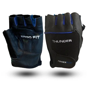 Рукавички для фітнесу PowerPlay 9058 Thunder чорно-сині M (PP_9058_M_Thunder) зображення 1