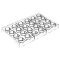 Форма для шоколаду Silikomart Tesoro P 30x27 h16 мм 8 мл x 24 (CH034 - TESORO P) - зменшене зображення 1