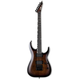 Електрогітара LTD MH-1000 EverTune Dark Brown Sunburst зображення 1