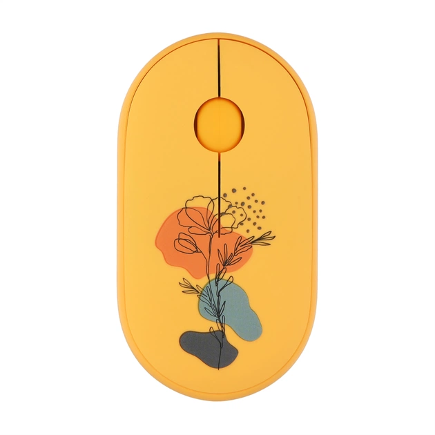 Мишка 2E MF300 FLORAPOPPY Silent Silent Wireless/Bluetooth Yellow (2E-MF300WFLORAYW) - зображення 1