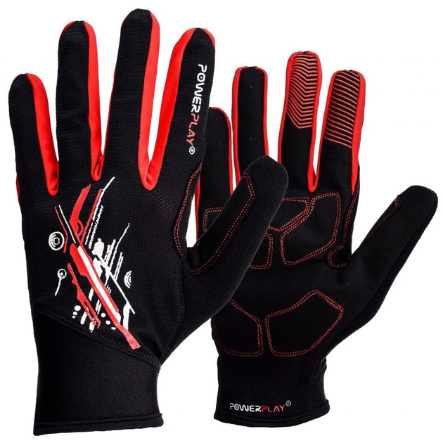 Велорукавиці PowerPlay 6607 Black/Red M (PP_6607_M_Red/Black) - изображение 1