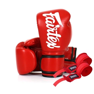 Боксерські рукавички Fairtex BGV14 Red 10 унцій (бинти в комплекті) (BGV14_10oz_Red) зображення 1