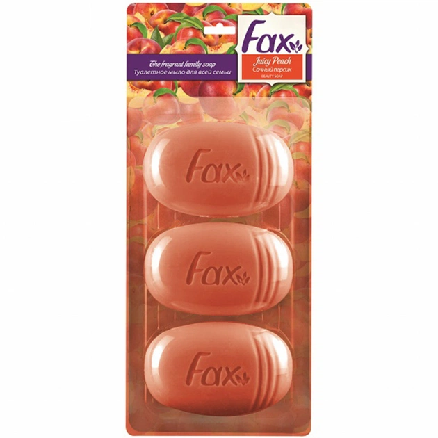 Тверде мило Fax Персик 3 x 115 г (8690506481063) - изображение 1