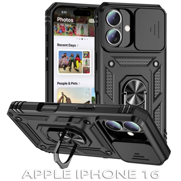 Чохол до мобільного телефона BeCover Military Apple iPhone 16 Black (712153) - зображення 1