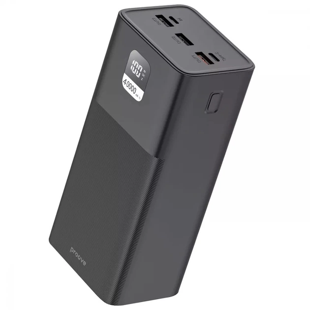 Універсальна мобільна батарея Proove Giant 100W 40000mAh Black (PBGI99320001) - зображення 1