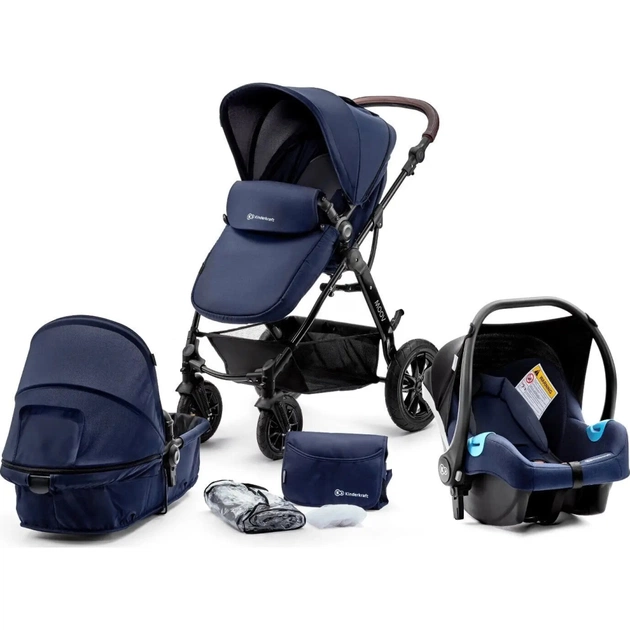 Коляска Kinderkraft 3 в 1 Moov Navy (KKWMOOVNAV00NC) (5902533906956) - изображение 1