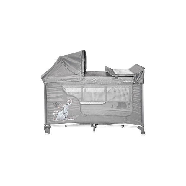 Дитячий манеж Bertoni/Lorelli MOONLIGHT 2L R grey fun - изображение 1