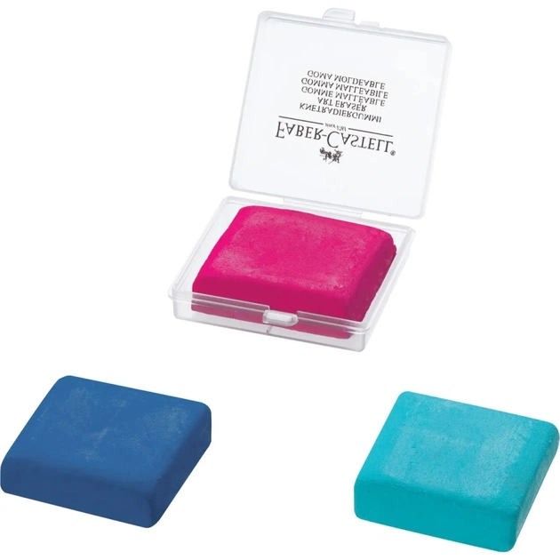 Ластик Faber-Castell «Клячка» TREND в пластиковой коробке, цвета ассорти (29896) - изображение 1