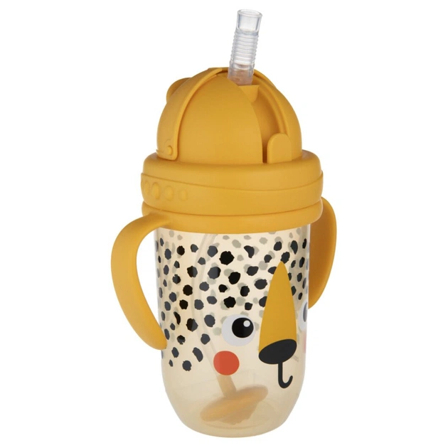 Поїльник-непроливайка Canpol babies BabiesBo з трубочкою і обтяжувачем, 270 мл, гепард (56/617_ora) - picture 3
