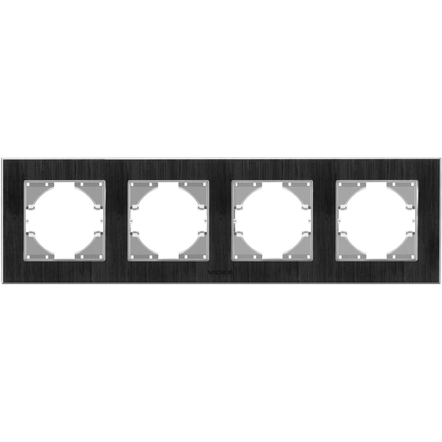 Рамка Videx BINERA чорний алюміній 4 поста (VF-BNFRA4H-B) - зображення 2