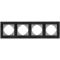 Рамка Videx BINERA чорний алюміній 4 поста (VF-BNFRA4H-B) - уменьшенное изображение 2