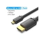 Кабель мультимедійний HDMI M to HDMI micro M 1.0m 4K black Vention (AGIBF) - зменшене зображення 9