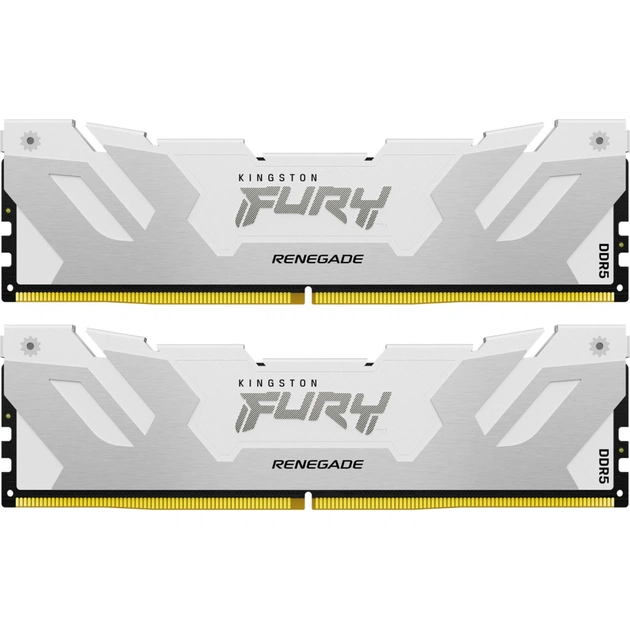Модуль памяти для компьютера DDR5 32GB (2x16GB) 7200 MHz Renegade White XMP Kingston Fury (ex.HyperX) (KF572C38RWK2-32) - изображение 1