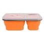 Набір туристичного посуду Tramp 2 отсека силиконовый 900ml с ловилкой orange (TRC-090-orange) - зменшене зображення 1