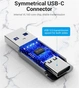 Адаптер Vention USB - USB Type-C V 3.0 (M/F) Gray (CDPH0) - зменшене зображення 4