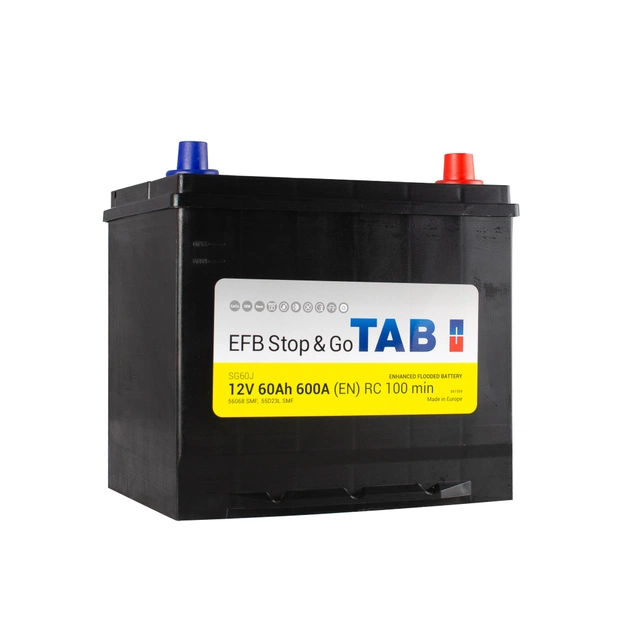 Аккумулятор автомобильный TAB 60 Ah/12V EFB Euro (212 060) - изображение 1